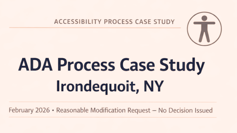ADA Process Case Study - Irondequoit, NY